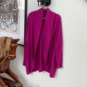 Alison Daley magenta cocoon cardigan sweater 3X